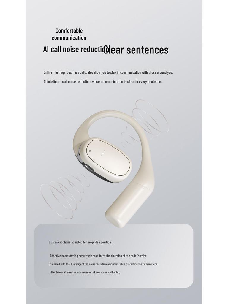 Bluetooth Non-In-Ear Open-Type Sports Earphones with Large Battery