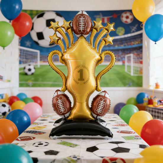 Football Balloons Extra Large Inflatable Football Balloon for Party Decorations Football Birthday Game Day Celebration Indoor Outdoor Photo Backdrop