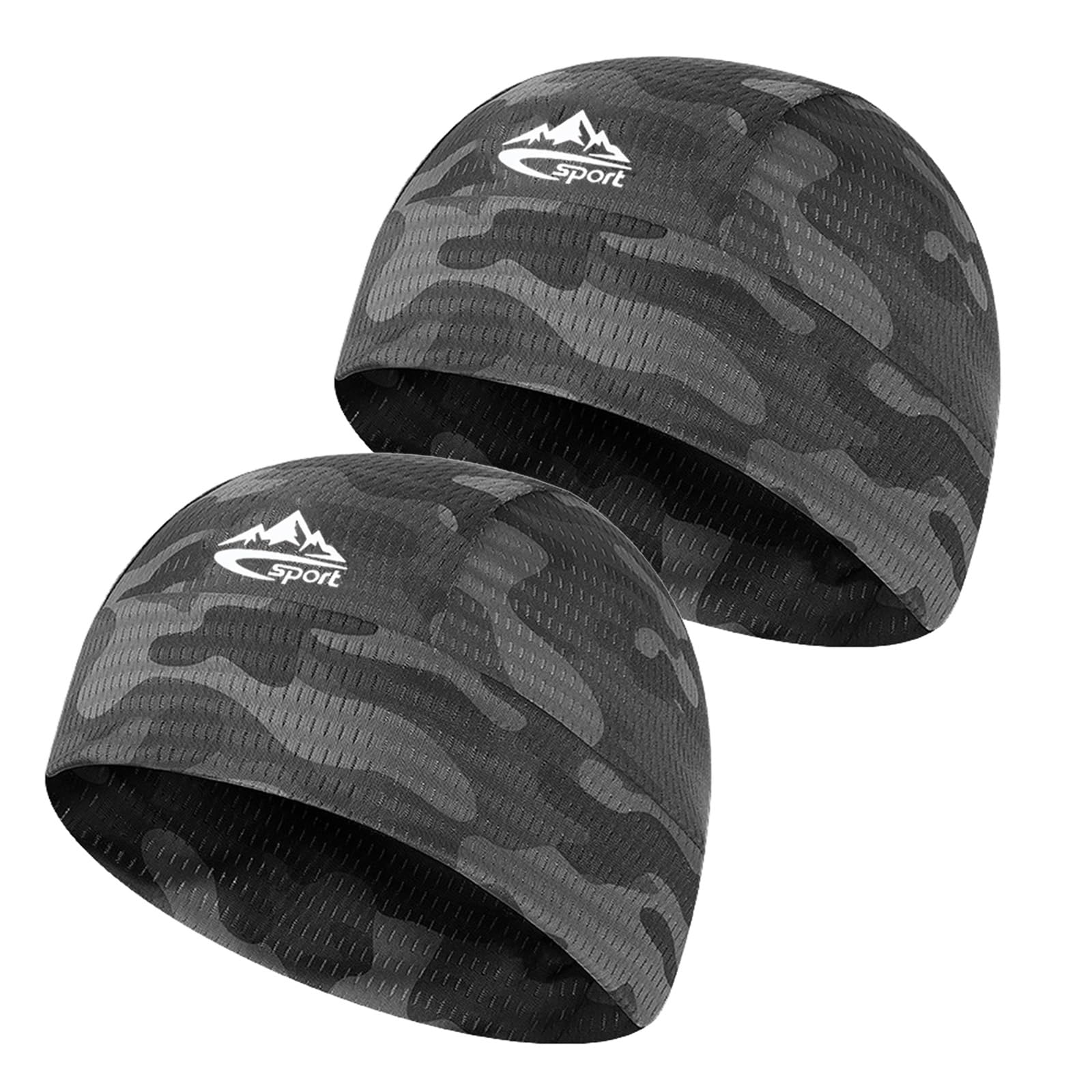 

LEZOOY Cooling Cycling Inner Cap 2 Pack, Bandana Cap, Windproof, Thin, Sweat-Absorbent, Quick-Drying, Motorcycle Helmet Liner, Antibacterial,