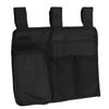Bedside Storage Bag Nylon Bed Rail Hanging Organizer Pocket for College Dorms Hospitals Baby Bed Black