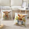 Cute Highland Cow Pillow Case Home Decor Throw For Sofa Bed Car Room Decor Gift Idea