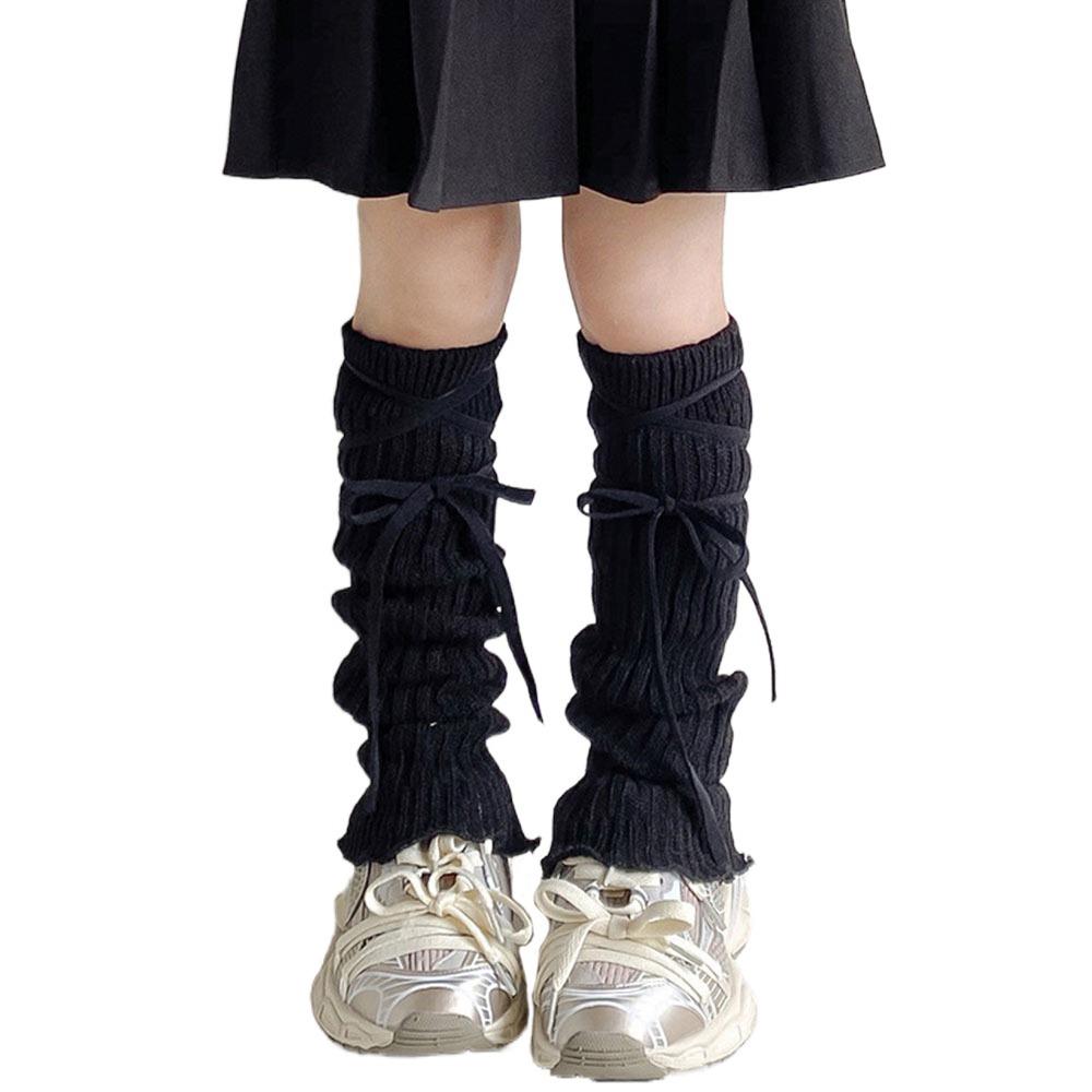 

Solid Color Kids Lace Leg Warmers Elastic Elastic Tube Socks Sweet Lolita Style Socks Lolita Style чорний