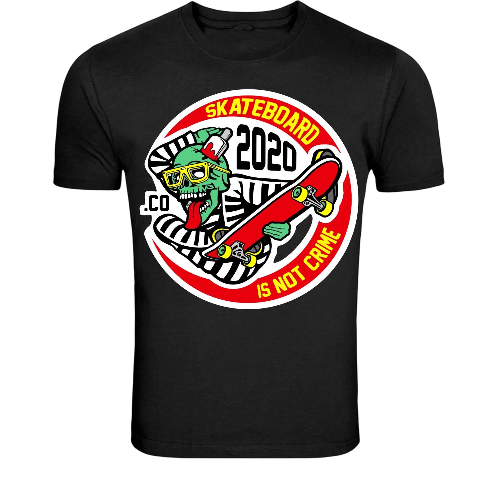 Skateboard Zombie Skeleton T-Shirt - Funny Skateboarding Undead XXXXL