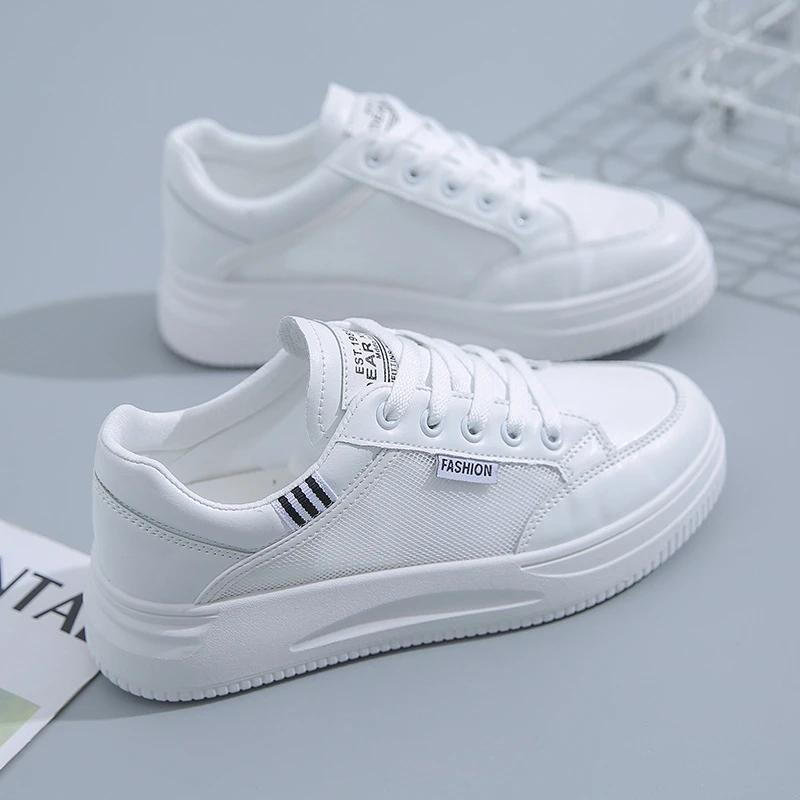 Casual Female White Sneakers Versatile Female Sports Shoes Platform Womens Casual Shoes Comfortable Fashi Zapatillas De Mujer