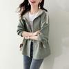 Petite Women's Short Hooded Jacket, 2025 Spring/Autumn, Korean/British Style.