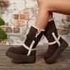 Thick-soled foldable snow boots 2025 new autumn and winter piled thick-soled warm short women's boots Northeast cotton boots