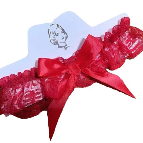 Sexy Lace Thigh Elastic Bands: Adult Bondage Bow Leg Ring Socks in Red, White, Black