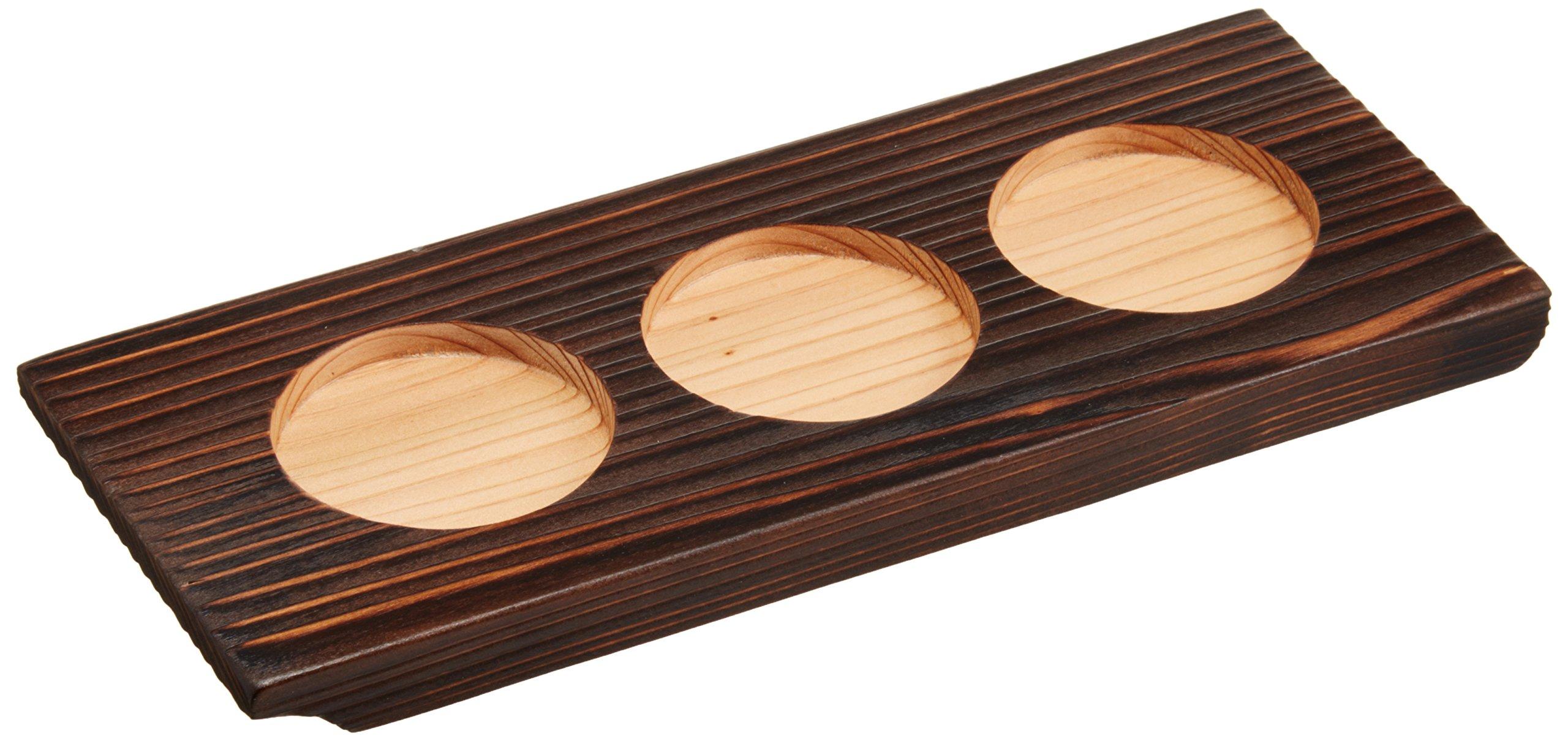 

Yamaco Sake Tasting Tray, Burnt Cedar, 16228