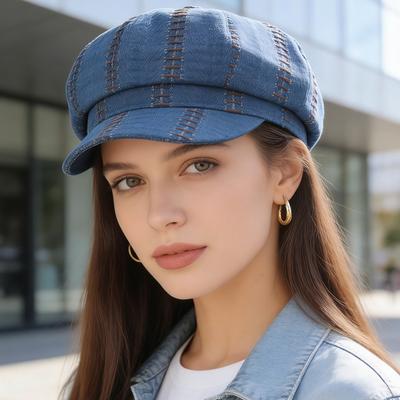 A Washable Retro Japanese and Korean Style Newsboy Cap for Ladies, Suitable for Daily Leisure, Commuting, Shopping and Outings
