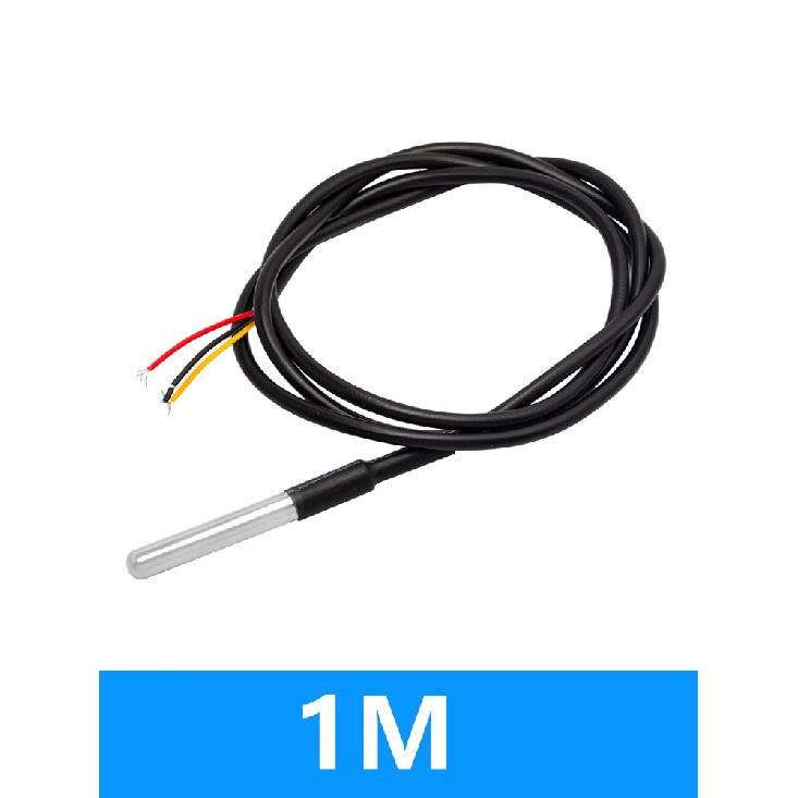 DS18B20 Temperature Sensor Module Kit Waterproof 100CM Digital Sensor Cable Stainless Steel Probe Terminal Adapter For Arduino