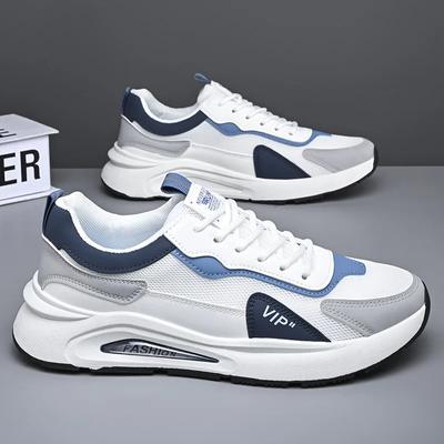 Hochwertige Herren Freizeitschuhe Neue PU Leder Weiche Herren Flache Schuhe All-Match Mesh Leicht Atmungsaktiv Mode Herren Sneaker