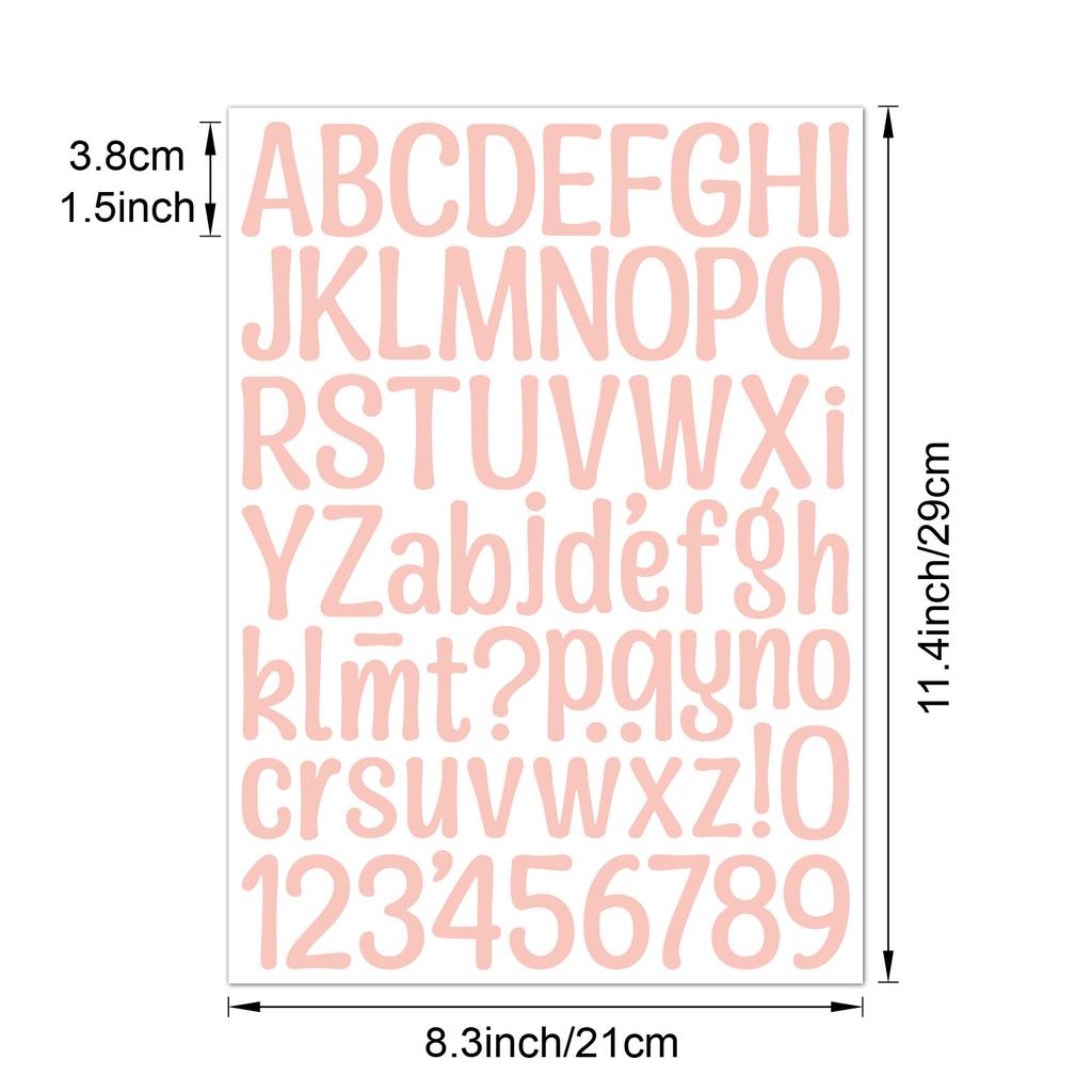 1.5-inch Letter Sticker Multicolor English Alphanumeric Combination Holiday Gift Decoration Waterproof Letter Sticker