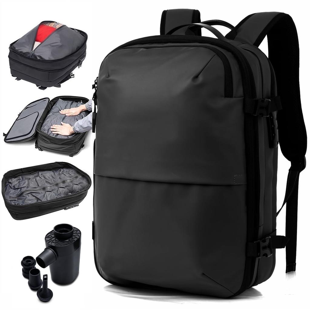 OPOALO Vacuum Compression Backpack with Electric Fits Large Multifunctional Design with TSA Compression Bag for Business and 14 50L Expandable