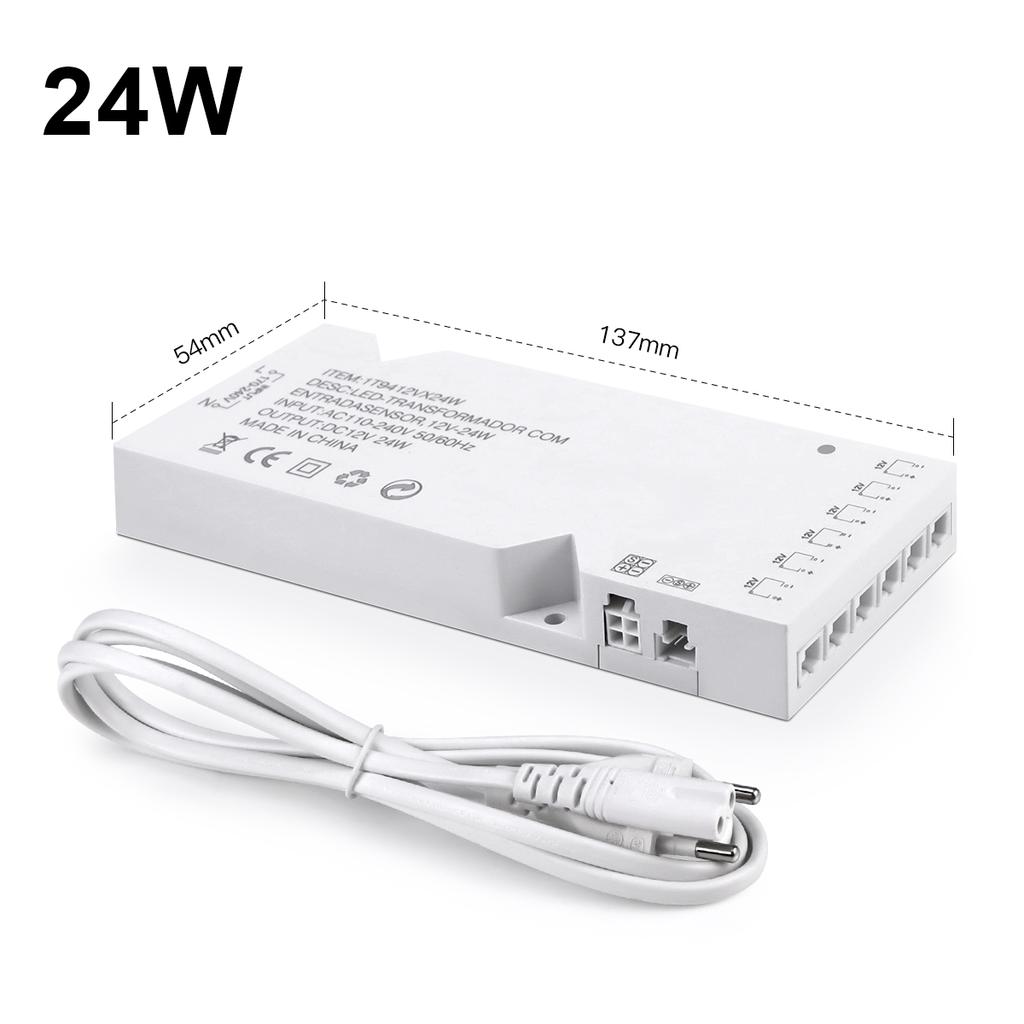 LED Lighting Transformer DC12V 2A 3A 5A 8A Power Supply Adapter Dupont Port LED Strip Driver DIY Home Cabinet Closet Shelf Light