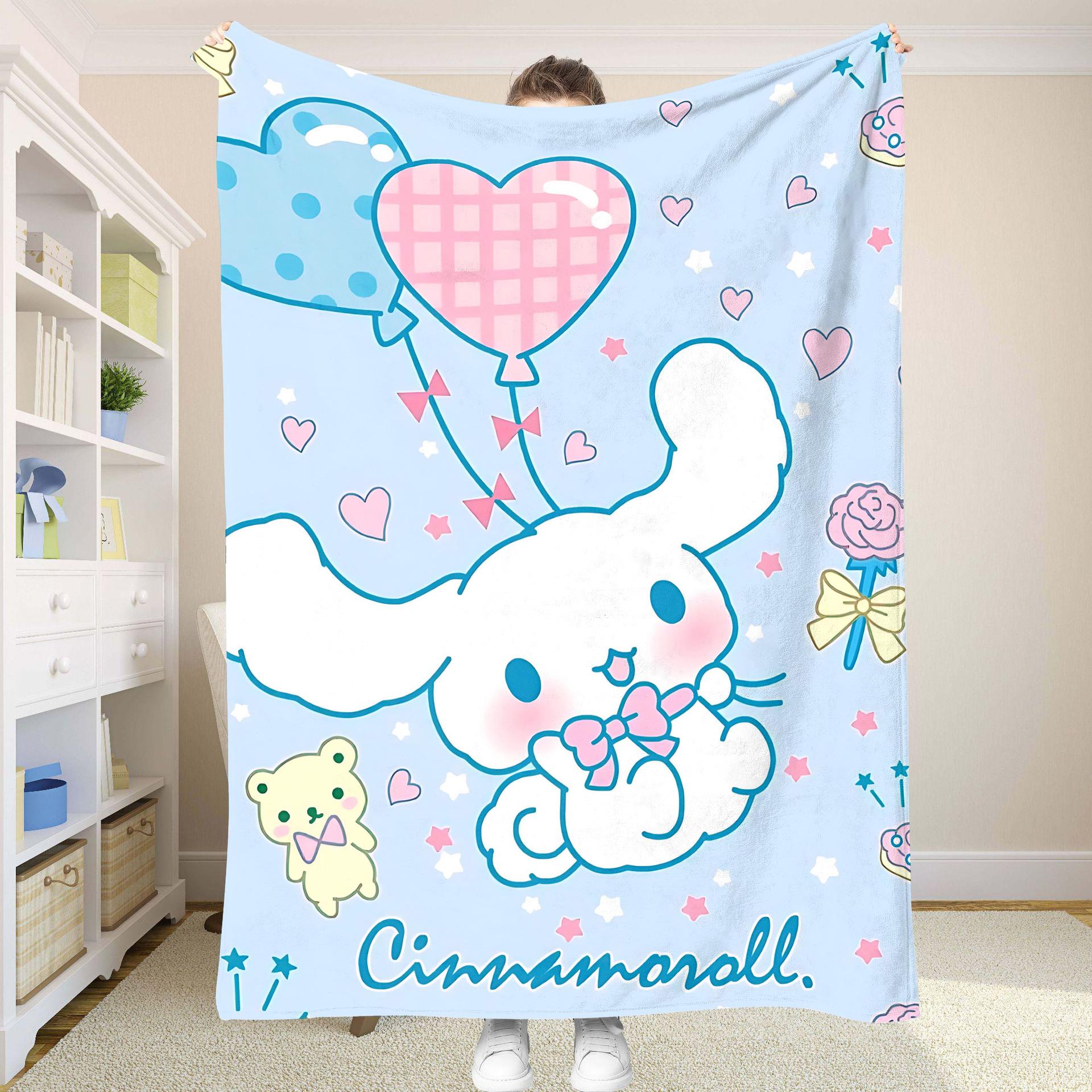 

Fluffy Soft Blankets and C-Cinnamorol Picnic Blanket Summer Comforter Throw Blankets & Throws Home and Decoration Bedding Set 75x90cm