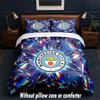 Manchester City Design Bett Bettwäsche Set 1 Bettbezug + 2 Kissenbezüge Weich Atmungsaktiv Haushalt Bettwäsche