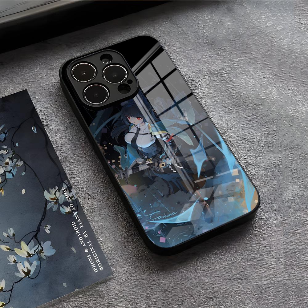 Zenless Zone Zero Miyabi Phone Case For IPhone 17 Air 16 E Pro Max 15 14 13 Mini 12 Pro 11 Max Plus Black Glass Cover
