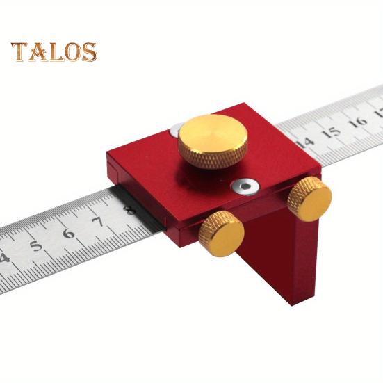 Carpentry Scriber Positioning Block with Ruler High Precise Portable Adjustable Sliding T-Square Ruler Precision Layout Tool