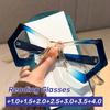Fashion Large Frame Irregular Presbyopia Glasses Retro Polygonal HD Anti-blue Light Reading Glasses Woman Men's Glasses