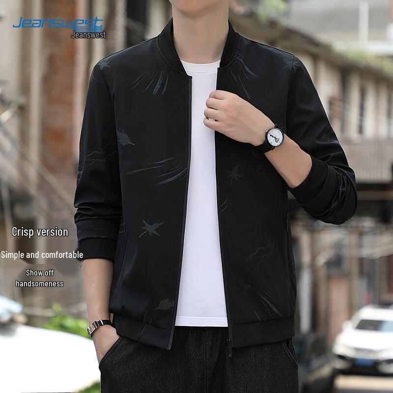 JEANSWEST Men's Casual Baseball Collar Jacket