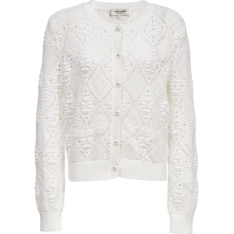 VEROMODA Women s Pure Cotton Ribbed Knit Cardigan