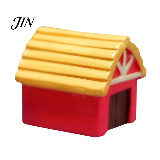 Carved House Figurine Miniature Figurine, Mini Ornament for Micro Landscape, Small Potted Plant Decoration Doll Fairy Garden Planter Pot Fish жёлтый