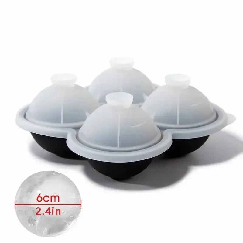 6cm Large Ice Sphere Mold Large Silicone Ice Cube Tray Easy Release Ideal for Whiskey, Cocktails, Juices and Parties