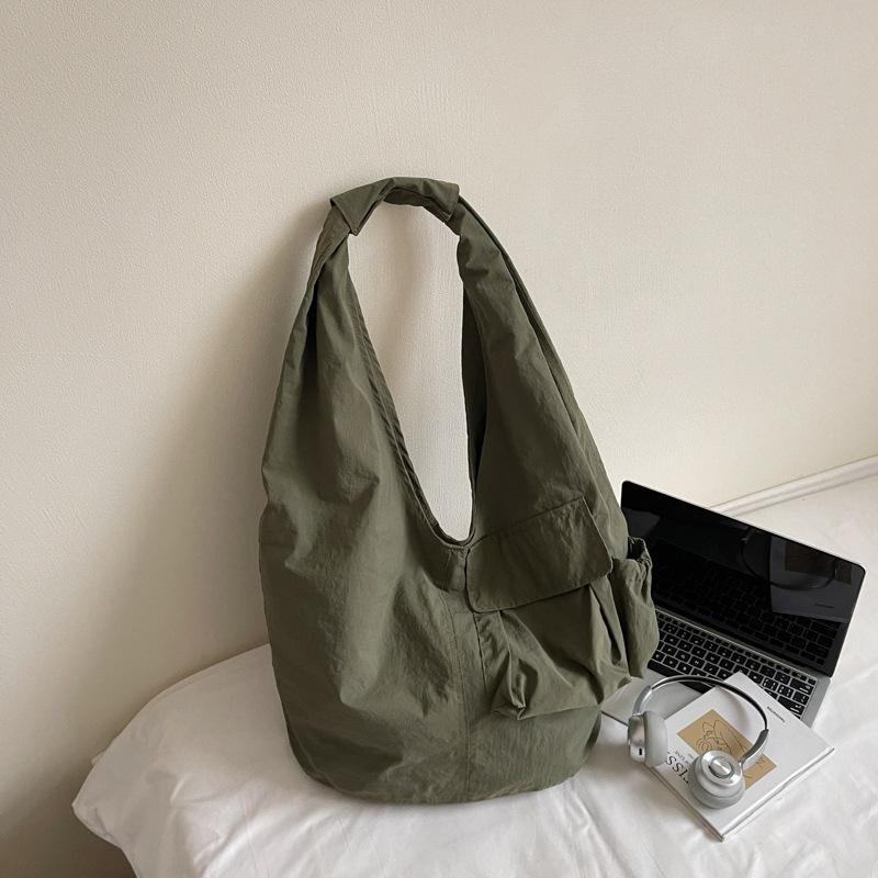 Japanese-style Casual Large-capacity Nyl Tote Bag, Lazy Style Versatile Crossbody Bag, Student Shoulder Bag for Class