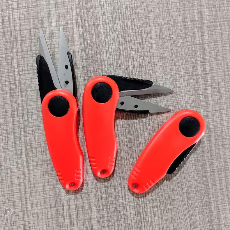 Multi-Purpose Folding Fishing Scissors with Serrated Edge
