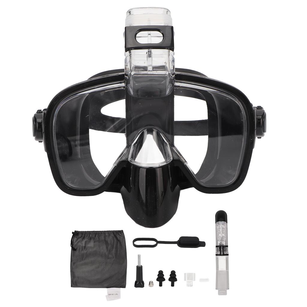 Diving Goggles Anti Fog Good Sealing Snorkel Goggles Glasses with Camera Mount for Swimming