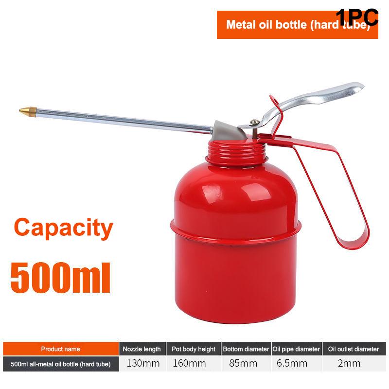200/300/500Ml Long-Nozzle Oil Filler Oil Can Motorcycle Car Oil Pot Bottle High-Pressure Manual Oil Dispenser Home Injector Can