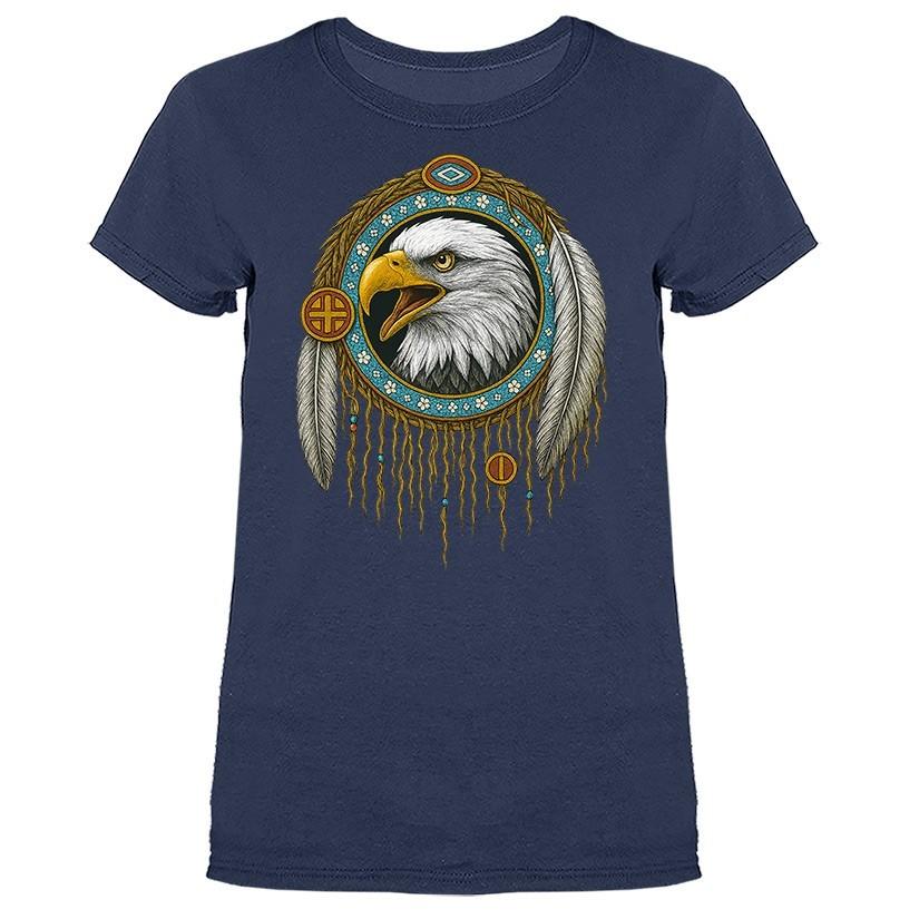 Native American-Inspi<wbr/>red Eagle Dreamcatcher Feather Animal Women039s T-shirt