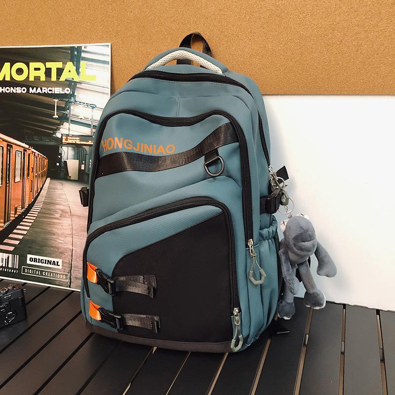New simple contrasting color large capacity high value versatile schoolbag female junior high school student college student backpack