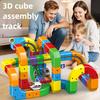 Non-Toxic Magical Track Train Kids Diy Building Blocks Educational Toy Magnetic Rail Car Cube Toys Construction Children Christmas Gifts