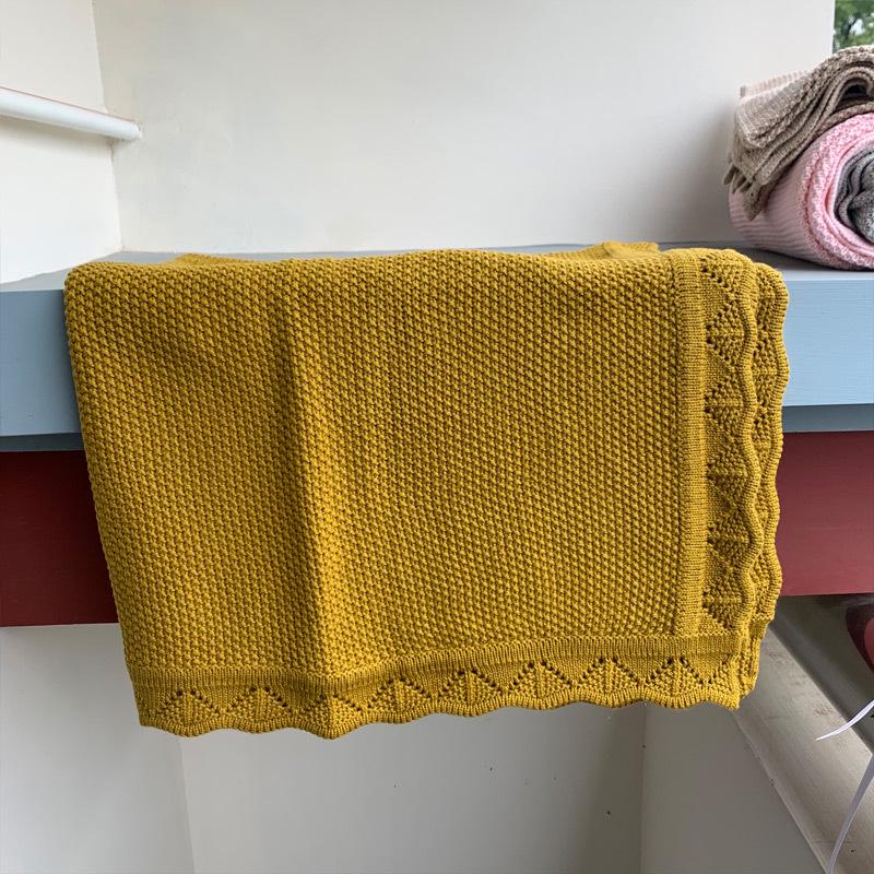 Nordic Baby Cotton Knit Yarn Swaddle and Stroller Blanket