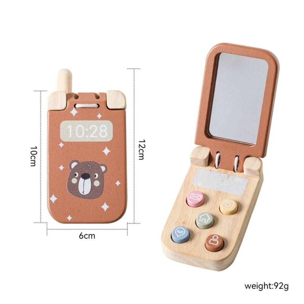 Flip Cell Phone Toy Bear Sensory Toys Creative Baby Montessori Toy
