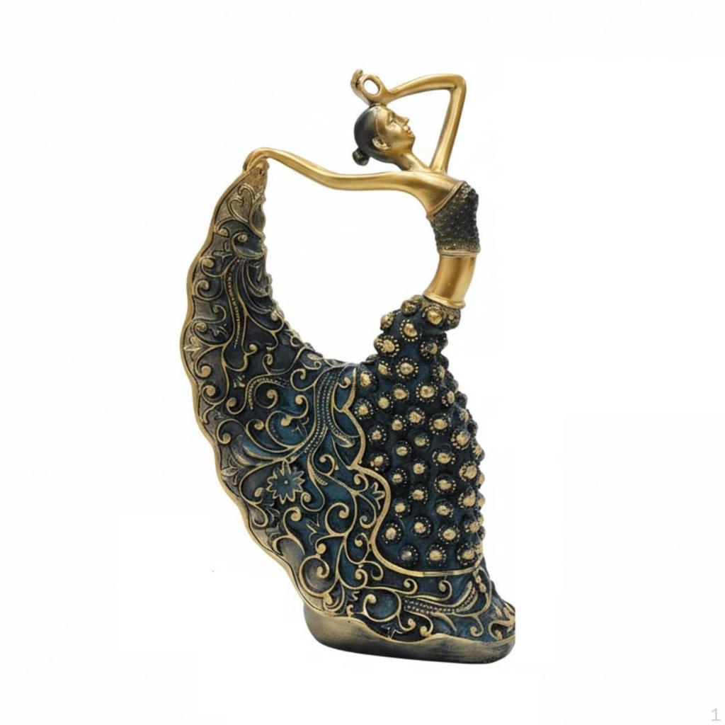 Elegant Peacock Dance Figurine Decorative Dancing Woman Sculpture Artistic