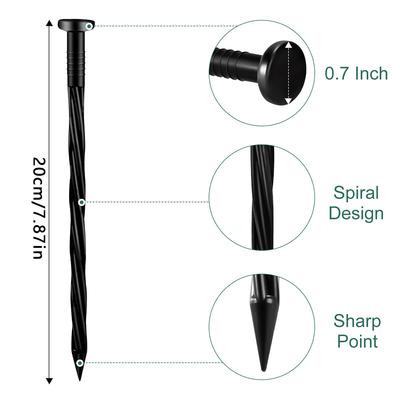 Edge Stakes Landscape Edge Nails Garden Stakes Spiral Nylon Landscape Anchors Suitable for Lawn Edges Weed Barriers Tents