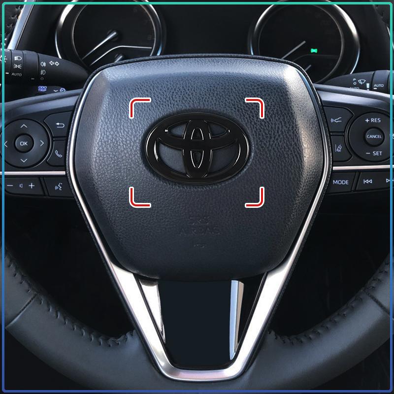 1Pc Car Steering Wheel Logo Sticker Badge Interior Decoration For Toyota TRD Camry Corolla RAV4 CHR Yaris Auris