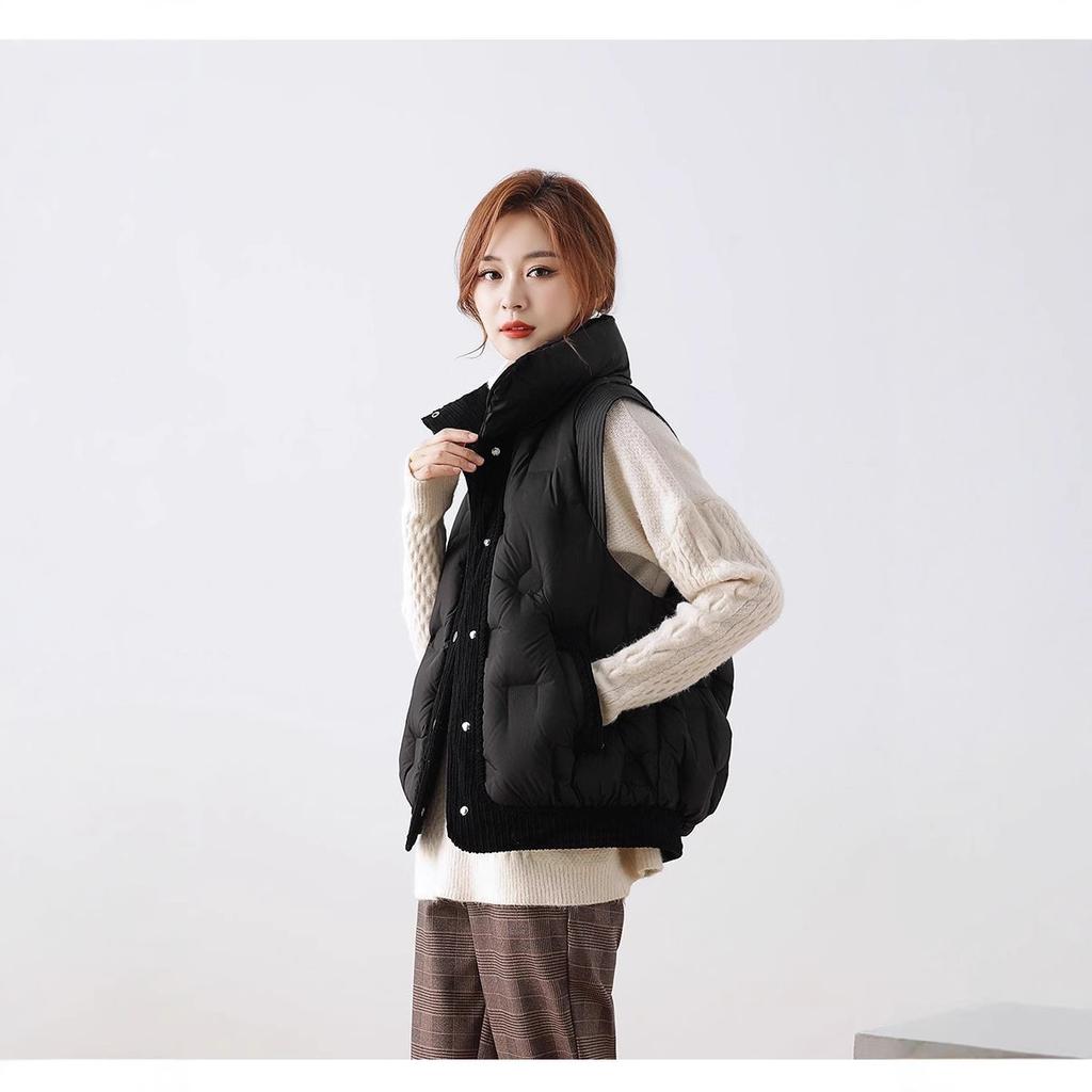 Down vest women's autumn and winter new stand-up collar small fashionable versatile outer vest jacket tide