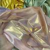 Tessuto per Abito da Sera Cheongsam in Chiffon di Seta Dorata