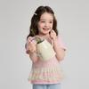 Deesha Girls' Faux Two-piece Puff Sleeve T-shirt