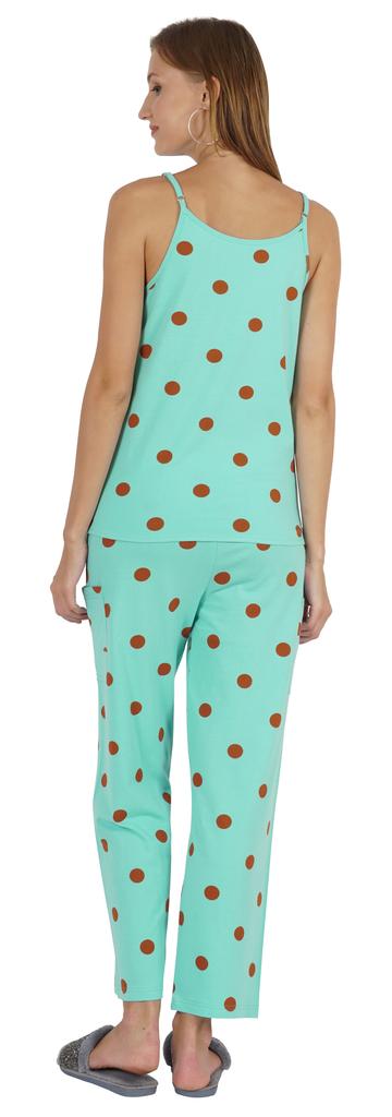 Inkmeso Women Sexy Nightwear Pj set with adjustable Spaghetti strap Sleepwear Pajama