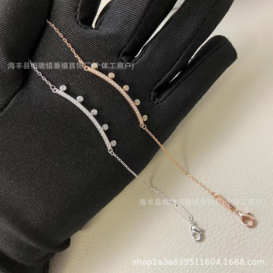 Cross-border New Style Dewdrop Smiley Diamond Bracelet - Handmade Luxury Jewelry