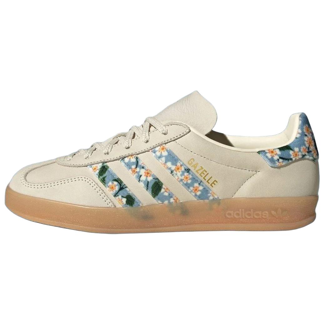 

Adidas Originals Gazelle Indoor Liberty London Mitsi Day Cream White Gold Blue JR3601 36.5