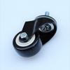 Black King Kong 2.5 Inch Diamond Threaded Stem Caster with Gold Accent - Lightweight Electrophoretic Universal Wheel