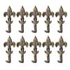 10Pcs Hook Wall Decoration Antique Bronze Metal Classic Style Hooks Hanger Holder with Screws for Hanging Towel Clothes Bags 2 Sizes