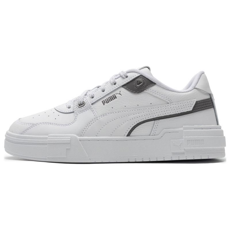 Puma Ca Pro Glitch Reflect Comfortable Shock Absorption Lightweight Low Top Skate Shoes Unisex Sneakers White Silver 393178-01