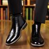 High Quality Men Boots Classic Hand Carved Brogue Boots British Style Casual Leather Booties Luxury Brand Chelsea Boots for Men