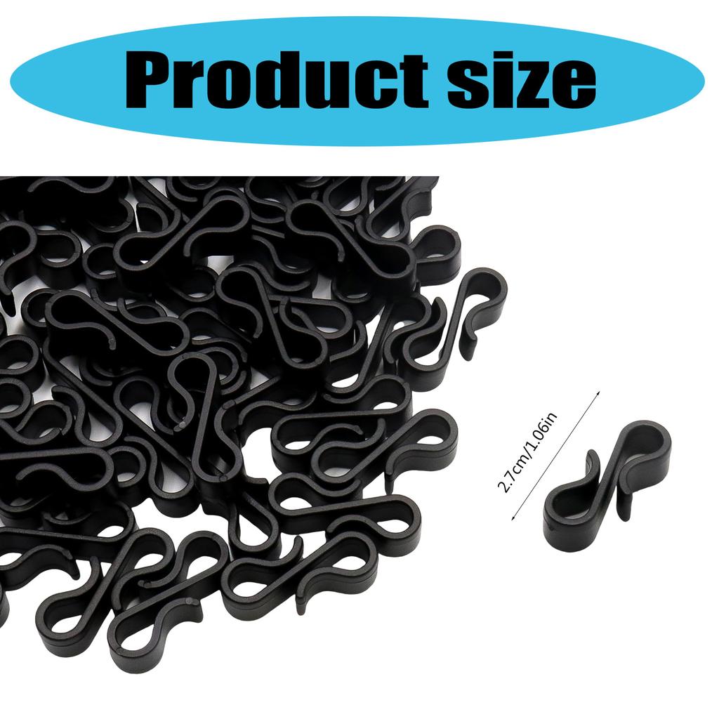 Pack Of 120 Outdoor Light Clips Gutter Hooks for String Lights and Cables Plastic Garden Electrician Tool Hook